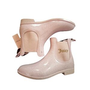 NWT Juicy Couture Women's Rori Rain Rubber Boot Pink Size 10M